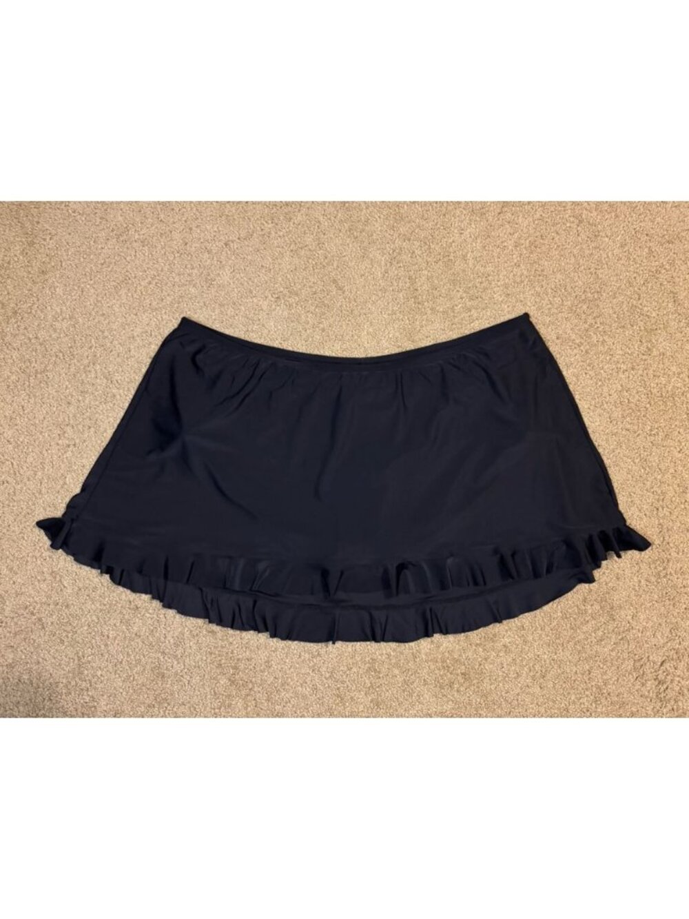 CATHERINES Black Swim Bikini Skirt 3X Beach Vacation Cruise Vacation Hawaii